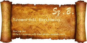 Szemerédi Benjámin névjegykártya