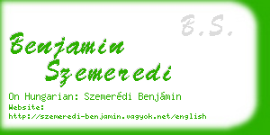 benjamin szemeredi business card